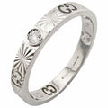 Gucci Icon Heart Ring 18k White Gold Diamond