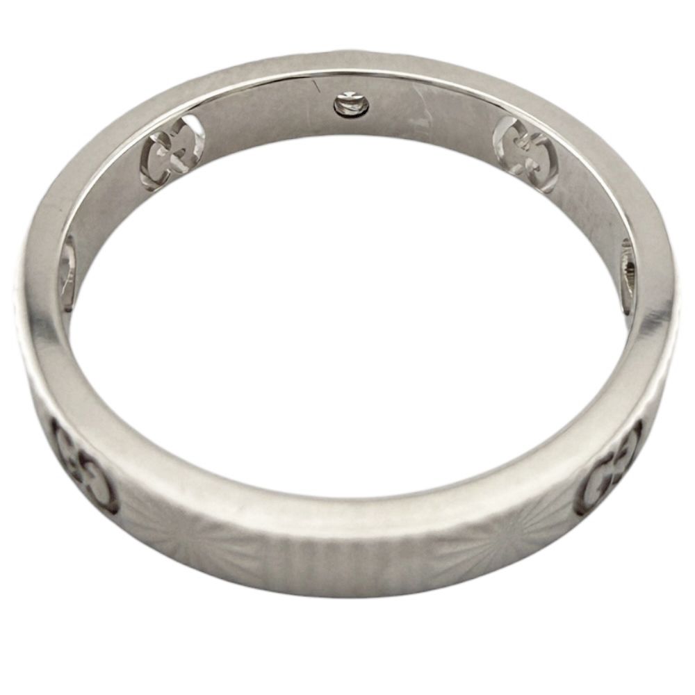 Gucci Icon Heart Ring 18k White Gold Diamond