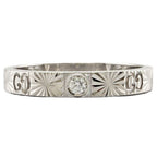Gucci Icon Heart Ring 18k White Gold Diamond