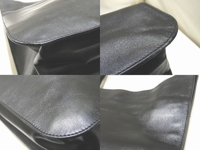 Gucci Shoulder Bag 001 Black Leather Logo — view 4