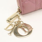 Dior Voyageur Lady Dior Wallet Zip Around Lambskin — view 6