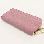 Dior Voyageur Lady Dior Wallet Zip Around Lambskin — view 2