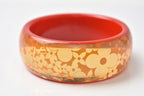 Louis Vuitton Bangle Bracelet Tropical Cocktail Flower GM M Red Orange Gold — view 2