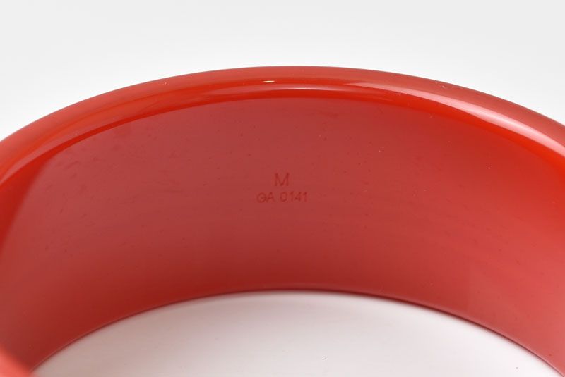 Louis Vuitton Bangle Bracelet Tropical Cocktail Flower GM M Red Orange Gold — view 4
