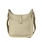 Hermes Evelyne 3 PM Taurillon Clemence Leather Shoulder Bag Crossbody Ivory — view 3