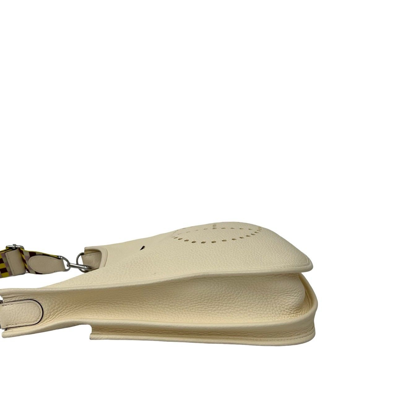 Hermes Evelyne 3 PM Taurillon Clemence Leather Shoulder Bag Crossbody Ivory — view 5