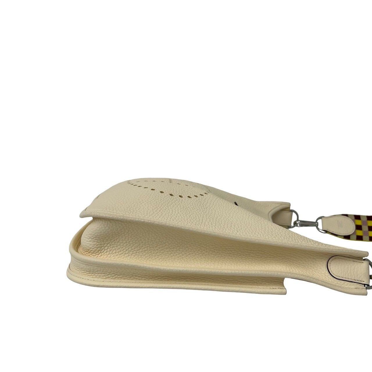 Hermes Evelyne 3 PM Taurillon Clemence Leather Shoulder Bag Crossbody Ivory — view 6