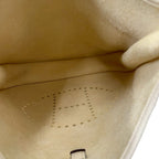 Hermes Evelyne 3 PM Taurillon Clemence Leather Shoulder Bag Crossbody Ivory — view 9