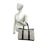 Hermes Garden Party PM Toile Ash Canvas Tote Ivory — view 2