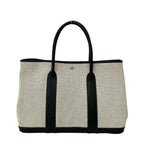 Hermes Garden Party PM Toile Ash Canvas Tote Ivory — view 3