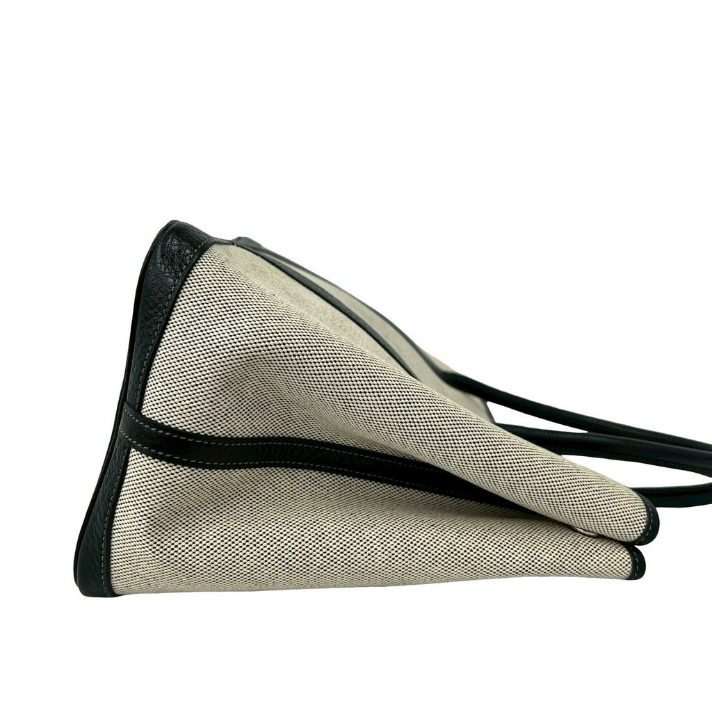 Hermes Garden Party PM Toile Ash Canvas Tote Ivory — view 6