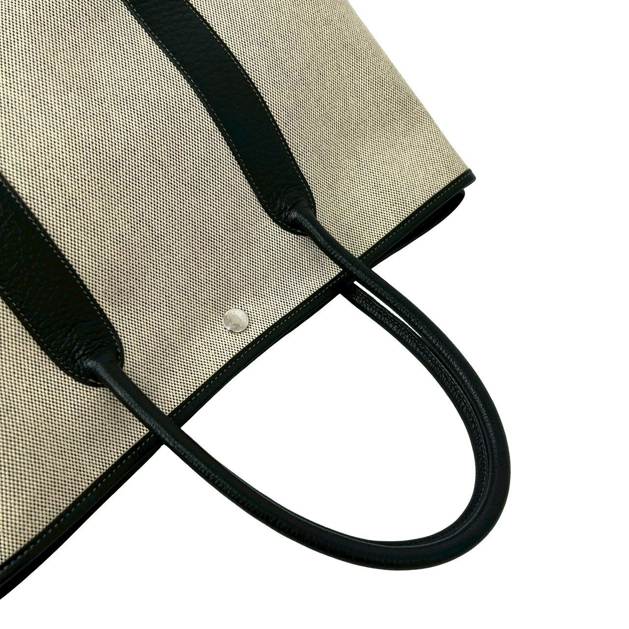 Hermes Garden Party PM Toile Ash Canvas Tote Ivory — view 4