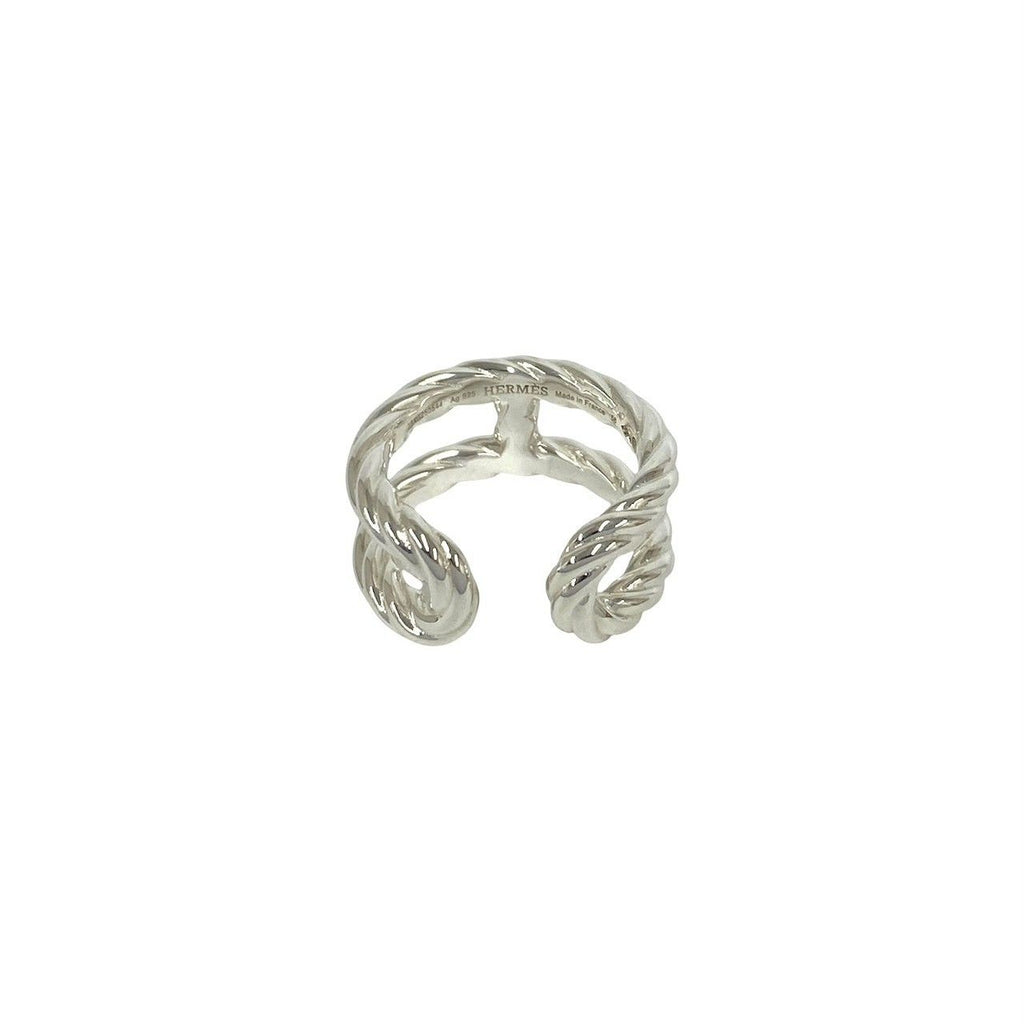 Hermes Chaine D'ancre Area Ring 925 Sterling Silver — view 6