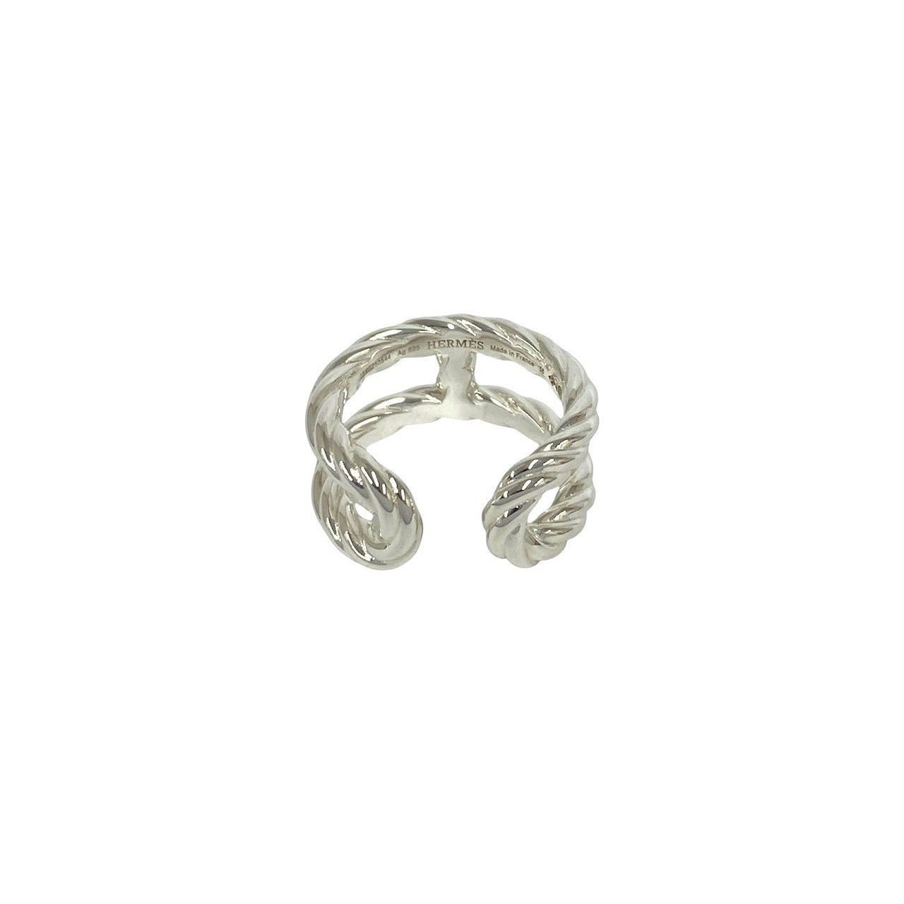 Hermes Chaine D'ancre Area Ring 925 Sterling Silver — view 6