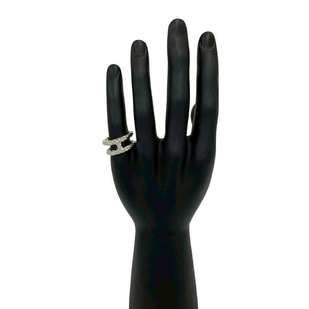 Hermes Chaine D'ancre Area Ring 925 Sterling Silver — view 2