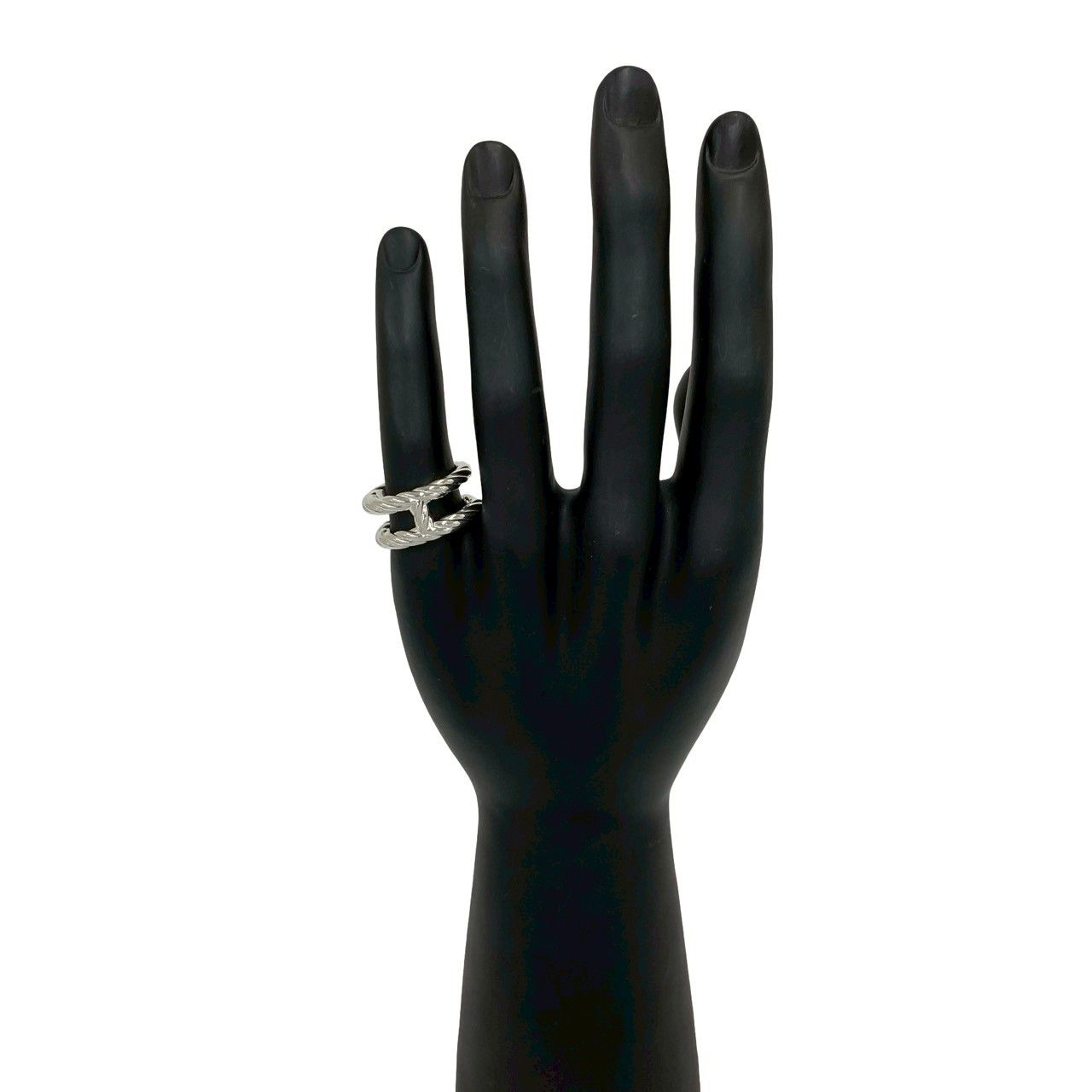 Hermes Chaine D'ancre Area Ring 925 Sterling Silver — view 2
