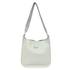 Hermes Evelyne GM Veau Epsom Perforated Shoulder Bag Pochette White — view 3