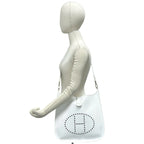 Hermes Evelyne GM Veau Epsom Perforated Shoulder Bag Pochette White — view 2