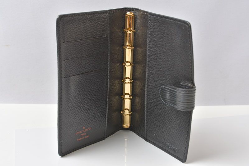 Louis Vuitton Notebook Cover Agenda PM Epi Black