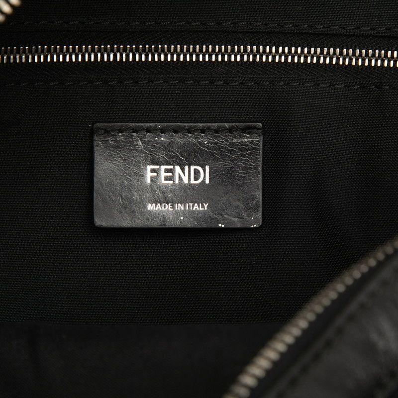 Fendi by the Way Flower Bijou Backpack Black Leather