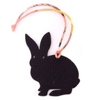 Hermes Petit Charm Rabbit Togo Chevremisor Purple Black Keychain