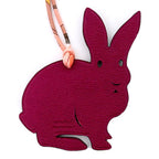 Hermes Petit Charm Rabbit Togo Chevremisor Purple Black Keychain — view 5