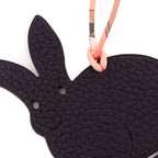 Hermes Petit Charm Rabbit Togo Chevremisor Purple Black Keychain — view 3