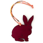 Hermes Petit Charm Rabbit Togo Chevremisor Purple Black Keychain — view 2
