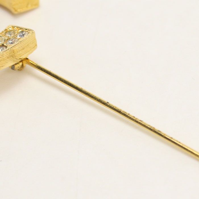 Chanel Rhinestone CC Logo Brooch Metal — view 3