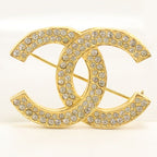 Chanel Rhinestone CC Logo Brooch Metal — view 6