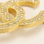 Chanel Rhinestone CC Logo Brooch Metal — view 2