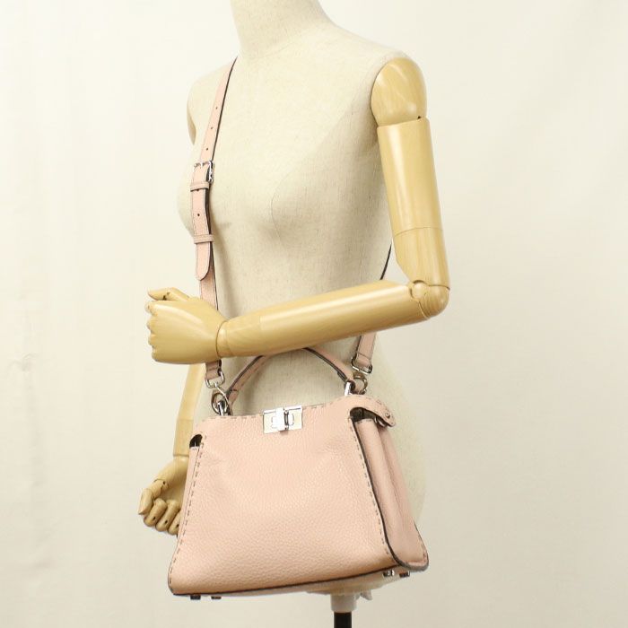 Fendi 2-Way Peekaboo Handbag Calfskin