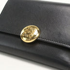 Loewe Vertical Wallet Small Pebble Trifold Shiny Napa Cafe — view 5