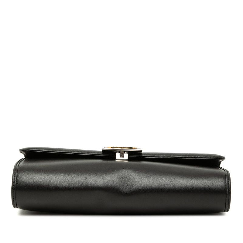 Gucci Interlocking Crossbody Shoulder Bag Black Leather