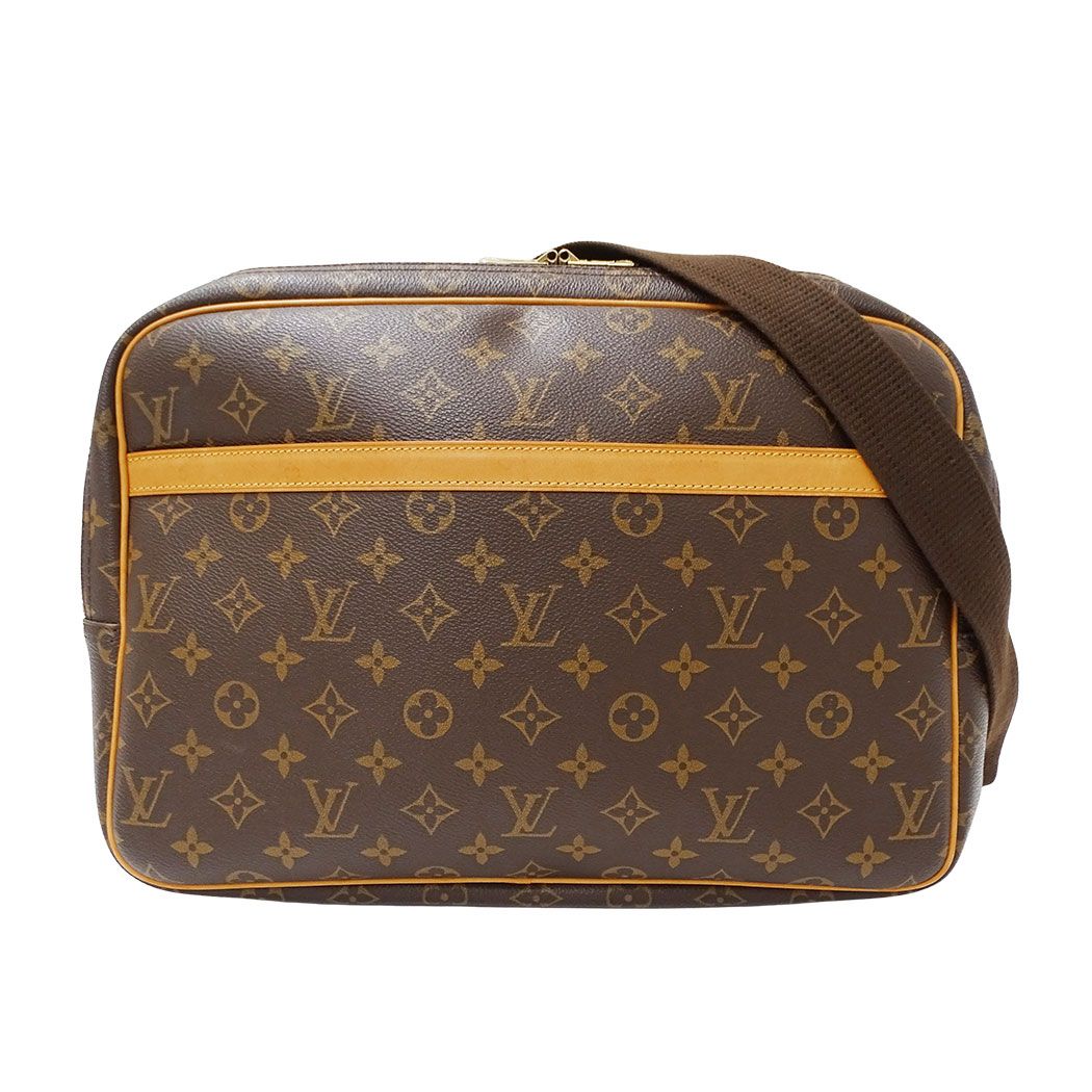 Louis Vuitton Shoulder Bag Monogram Canvas Reporter GM Brown Crossbody Large