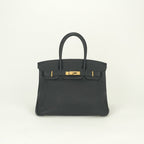 Hermes Birkin 30 Tote Togo Noir Black Gold