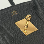 Hermes Birkin 30 Tote Togo Noir Black Gold — view 8