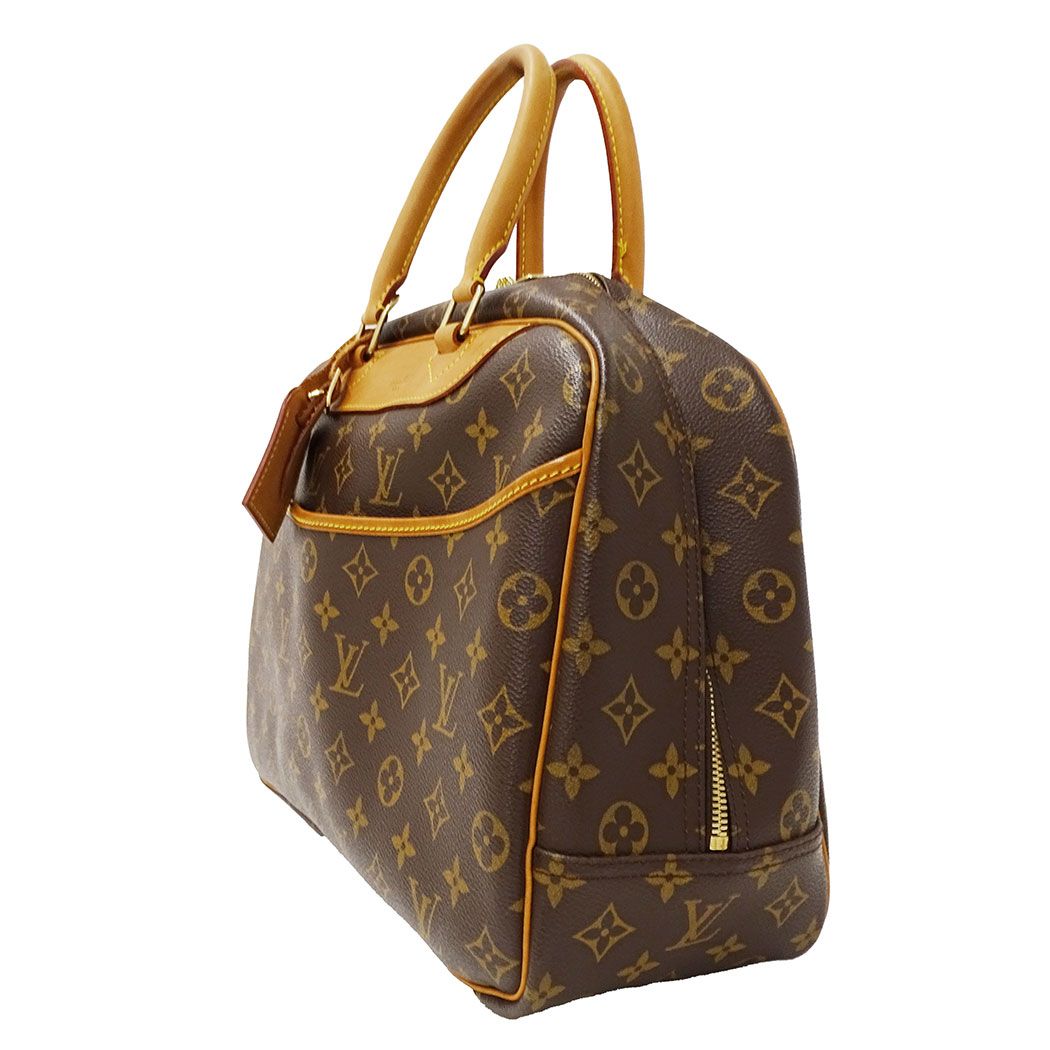 Louis Vuitton Bag Handbag Monogram Canvas Deauville Brown Handle Large Outing — view 4