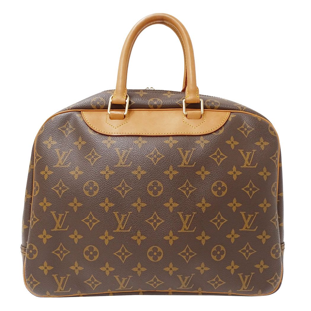 Louis Vuitton Bag Handbag Monogram Canvas Deauville Brown Handle Large Outing — view 2