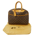 Louis Vuitton Bag Handbag Monogram Canvas Deauville Brown Handle Large Outing — view 5