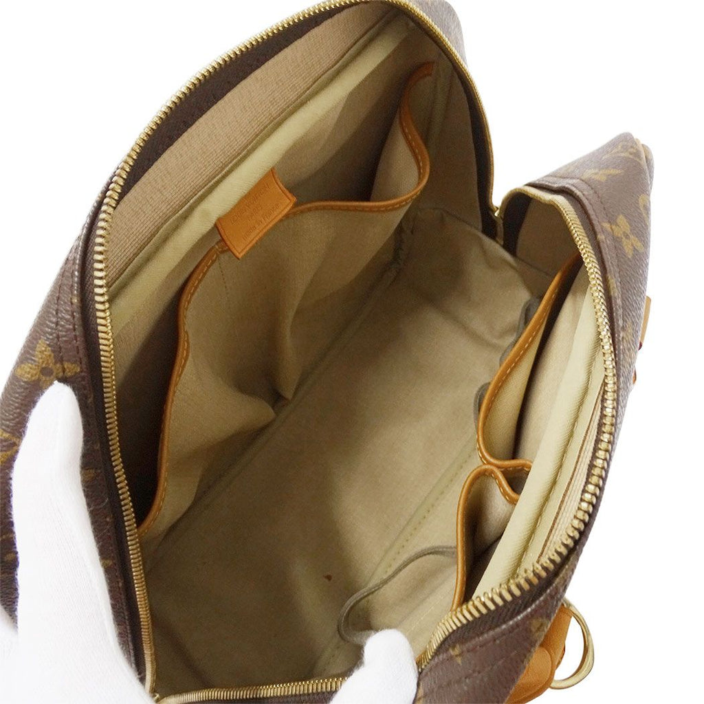 Louis Vuitton Bag Handbag Monogram Canvas Deauville Brown Handle Large Outing — view 6