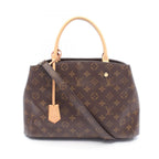 Louis Vuitton Handbag Montaigne MM Monogram 2-Way Canvas Leather