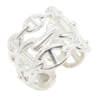 Hermes Ring Chaine D'ancre Ancionnay GM 925 Sterling Silver Ancionnais