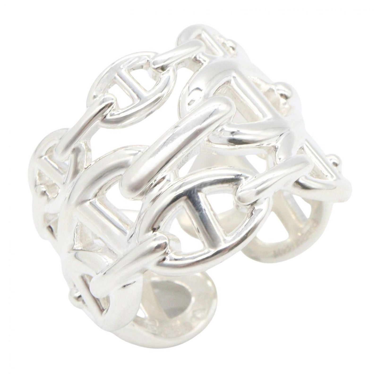 Hermes Ring Chaine D'ancre Ancionnay GM 925 Sterling Silver Ancionnais