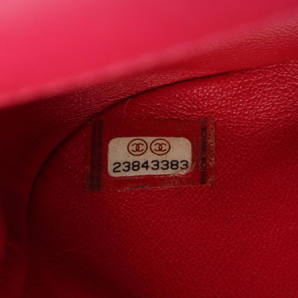 Chanel Shoulder Bag Quilted Top Handle 2-Way Magenta Lambskin Chain — view 5