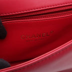 Chanel Shoulder Bag Quilted Top Handle 2-Way Magenta Lambskin Chain — view 4