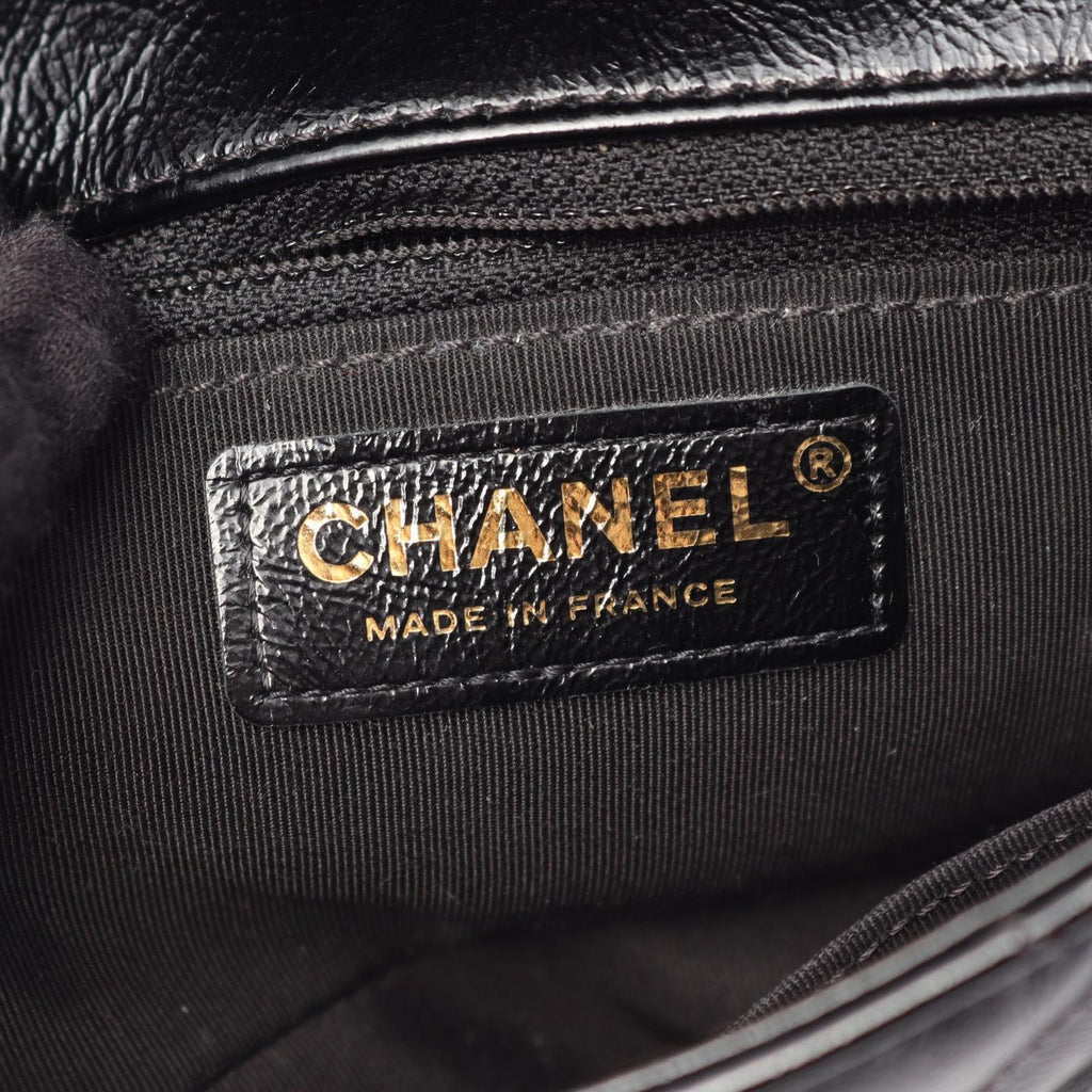 Chanel Shoulder Bag Quilted Black Leather Small Flap Chain — view 4