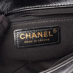 Chanel Shoulder Bag Quilted Black Leather Small Flap Chain — view 4