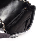 Chanel Shoulder Bag Quilted Black Leather Small Flap Chain — view 3