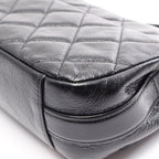 Chanel Shoulder Bag Quilted Black Leather Small Flap Chain — view 6